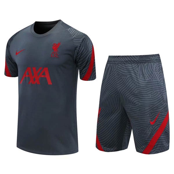 Entrenamiento Liverpool Conjunto Completo 2020-2021 Gris Rojo